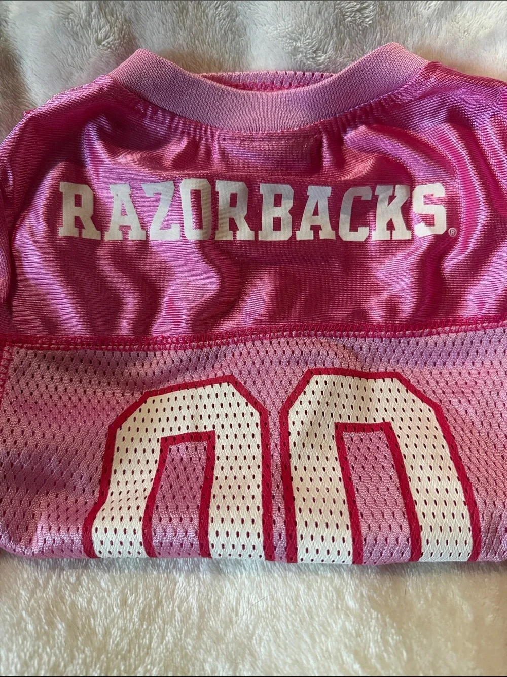Razorbacks Pink Mesh Jersey Top for Dogs